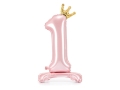 Standing foil balloon with a crown, number 1 - SweetPrint.eu