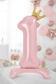 Standing foil balloon with a crown, number 1 - SweetPrint.eu