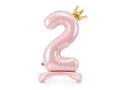 Standing foil balloon with a crown, number 2 - SweetPrint.eu
