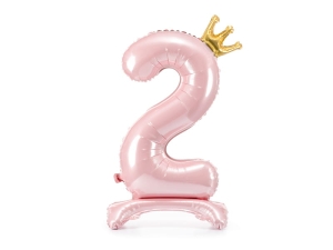 Foil balloon number "2",  pink, 84 cm