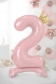 Standing foil balloon with a crown, number 2 - SweetPrint.eu