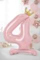 Standing foil balloon with a crown, number 4 - SweetPrint.eu