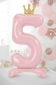 Standing foil balloon with a crown, number 5 - SweetPrint.eu