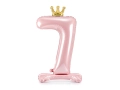 Standing foil balloon with a crown, number 7 - SweetPrint.eu