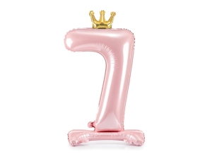 Foil balloon number "7",  pink, 84 cm