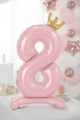 Standing foil balloon with a crown, number 8 - SweetPrint.eu