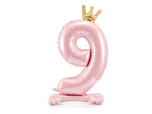 Foil balloon number "9",  pink, 84 cm