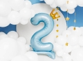 Standing foil balloon with a crown, number 2 - SweetPrint.eu