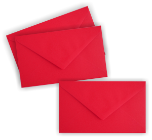Mini envelope 5,8 x 10,2 cm red