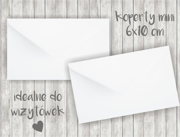 mini envelope 5,8 x 10,2 cm white for tags and business cards - SweetPrint.eu